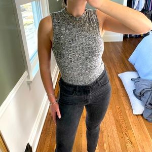 American Eagle Grey Sweater Tank Top, Size Medium